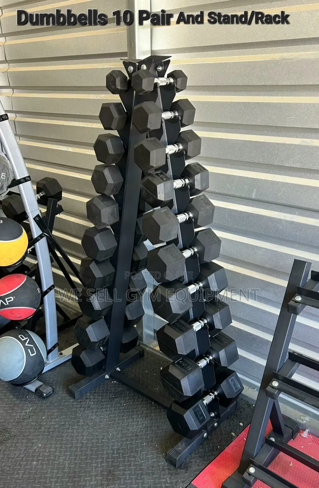 Dumbbells 10pairs and Stand/Rack