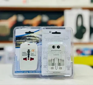 Universal Travel Adapter With Dual Usb Port (Built-in Surge Protector)