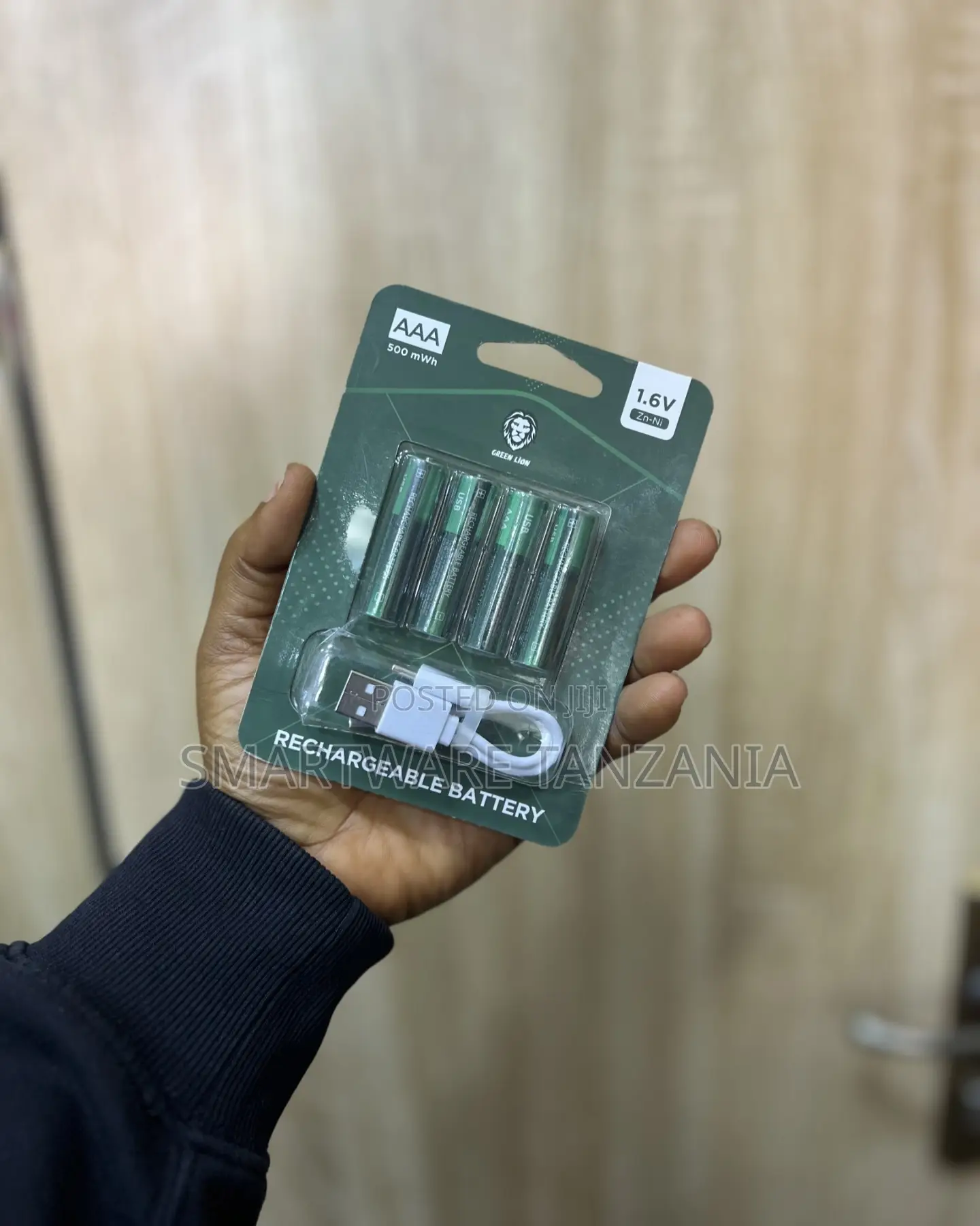 Green Lion Rechargeable Aaa Batteries 500mwh 4-Pack Usb Charging