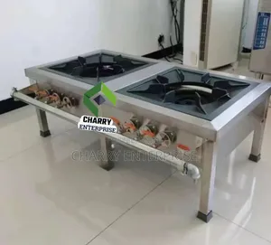 Heavy Duty High Pressure Commercial Industrial Double Burner Gas Stove