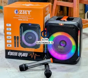 Zhy Rechargeable Wireless Speaker With 2 Mic Bluetooth
Led Light