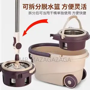 Bucket Mop Double Drive Rotating Mop Bucket Lazy Hand-Washing