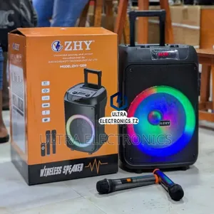 Zhy 1209 Rechargeable Wireless Speaker With 2mic Nzuri Kwa Matangazo