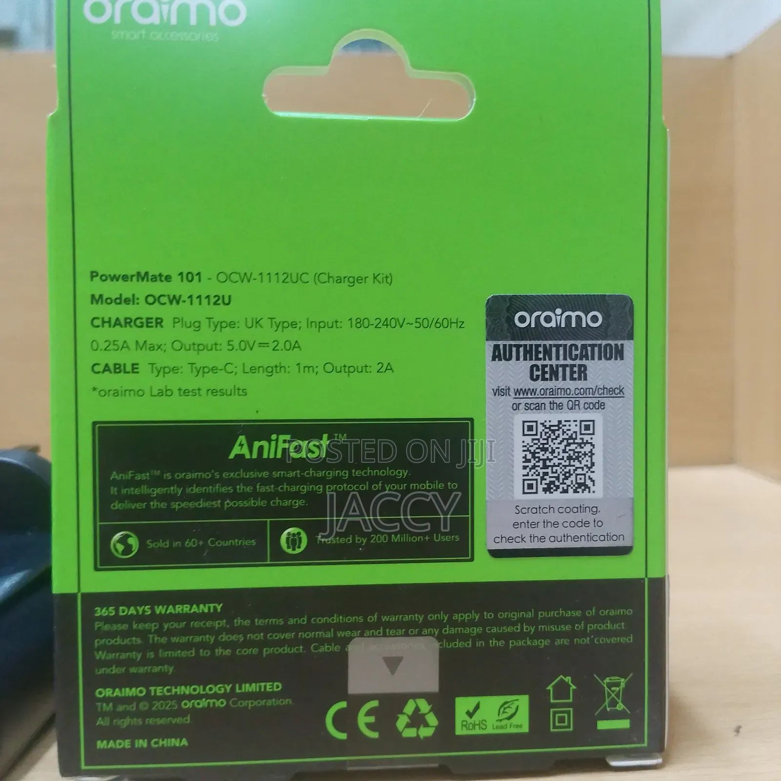 Oraimo Type C Charger