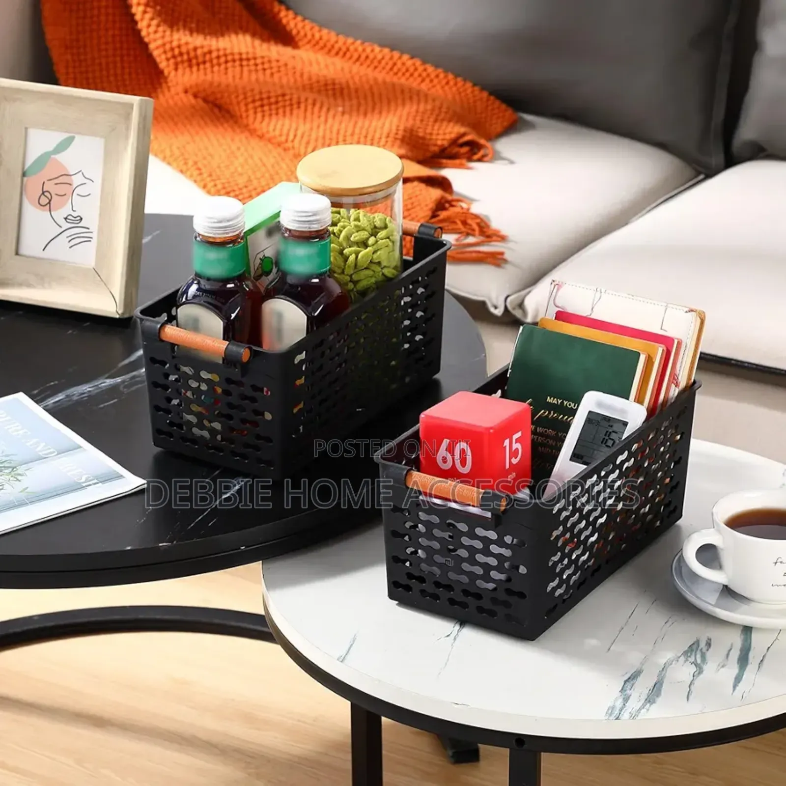 Plastic Storage Basket for Organizing-3pcs
