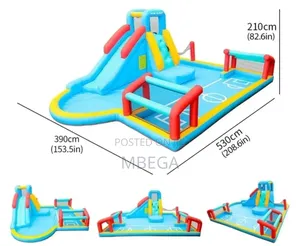 Bounce Slide With Water Football Pitch