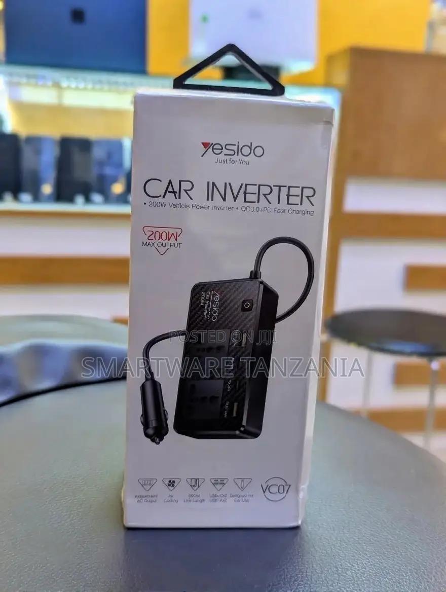 Yesido Vc07 Fast-Charging Car Inverter Power Converter for Vehicles