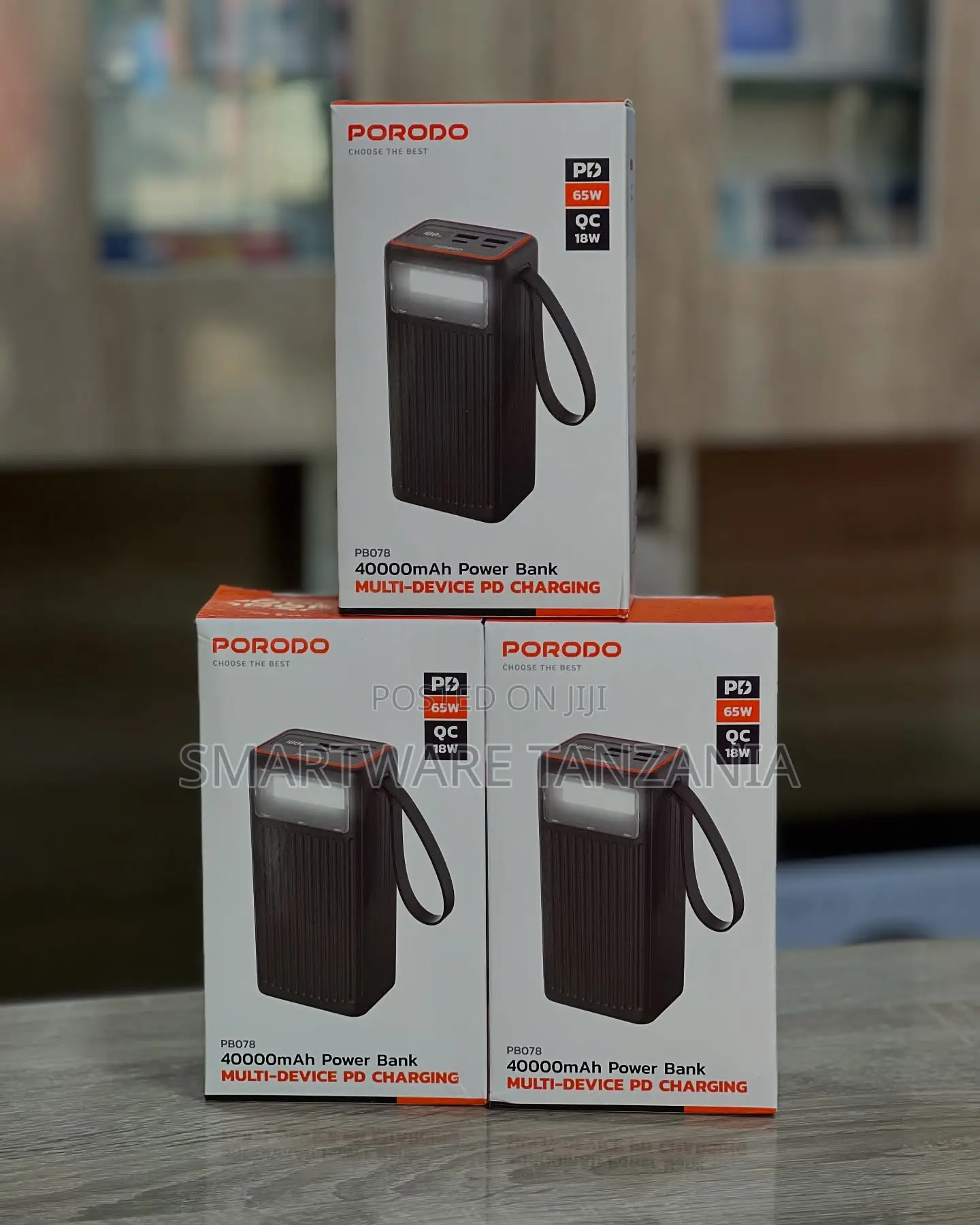 Porodo 40000mah Power Bank Pb078 - 65w Pd Fast Charging Hub