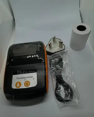 Mobile Thermal Receipt Printer Bundle With Paper Roll and Cables