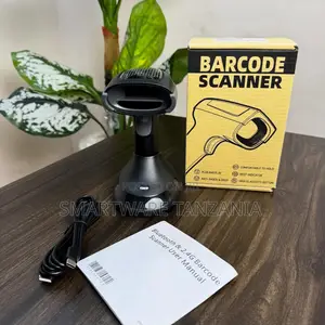 Professional Barcode Reader With Desktop Stand and Charging Cable