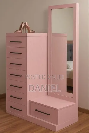 Dressing Table Ya Kisasa Rangi Ya Pink