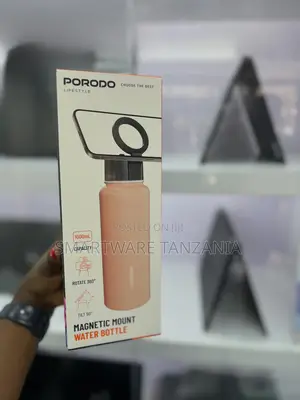 Porodo Magnetic Phone Mount Water Bottle - 1l Capacity, Peach