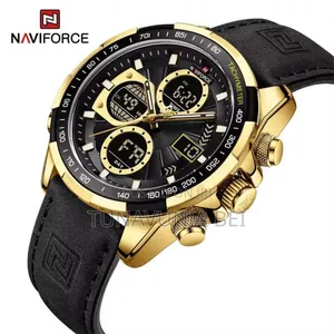 Leather Naviforce Watch