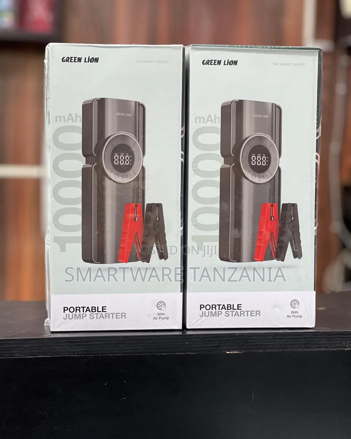 Green Lion Portable Jump Starter With Air Pump and Power Bank