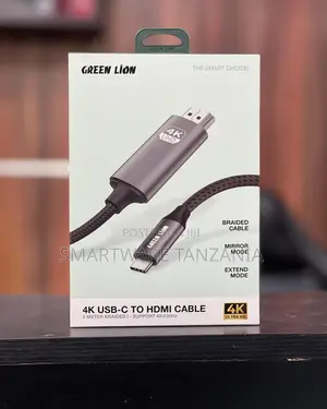 Green Lion Usb-C to Hdmi Braided Cable 2m for High-Res Displays
