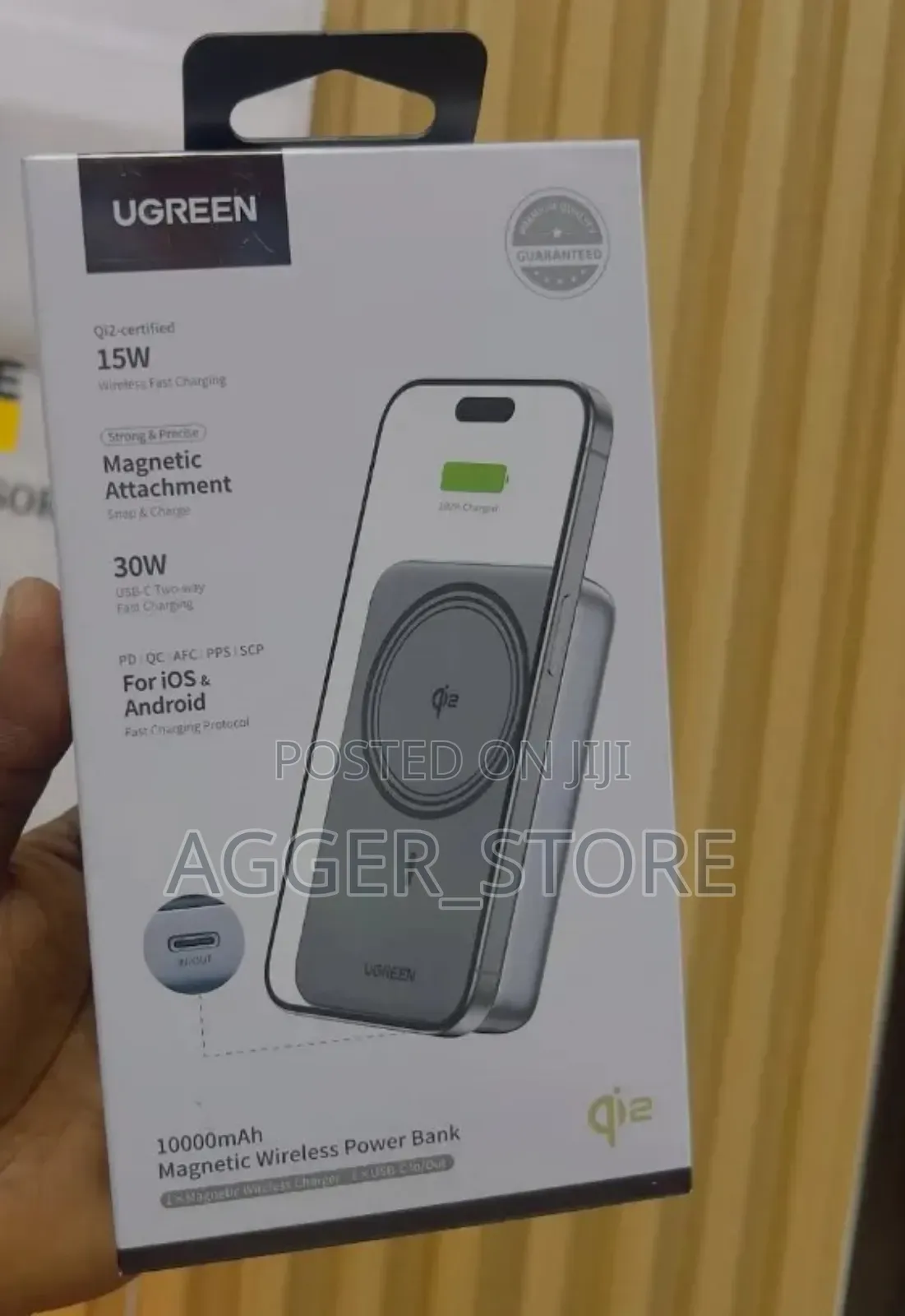 Ugreen Magnetic Wireless Powerbank 10000mah 15w