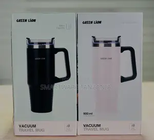 Green Lion 900ml Vacuum Travel Mug With Handle - Hot Cold