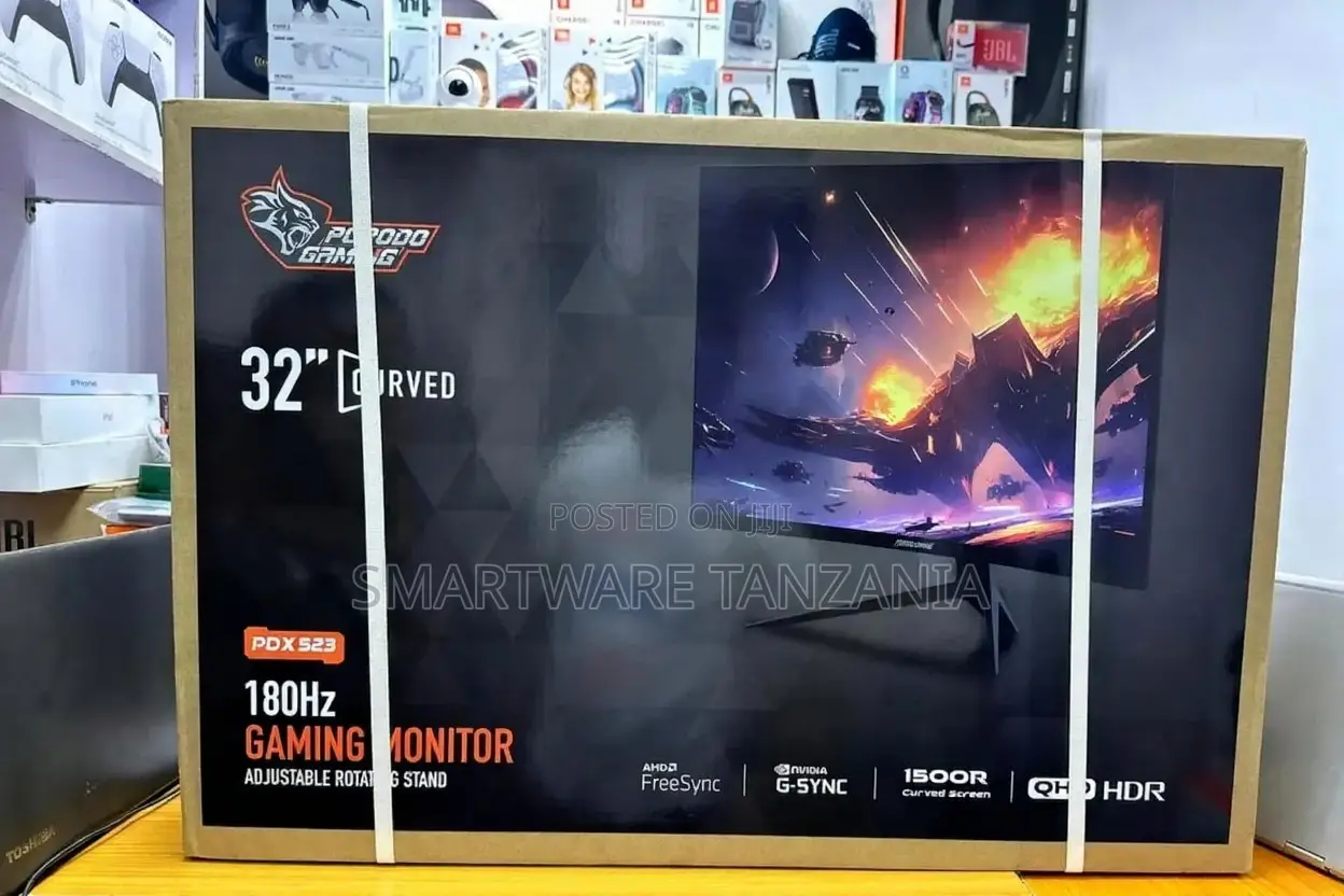 Porodo Gaming Pdx523 32" Curved Display - 180hz QHD HDR Panel