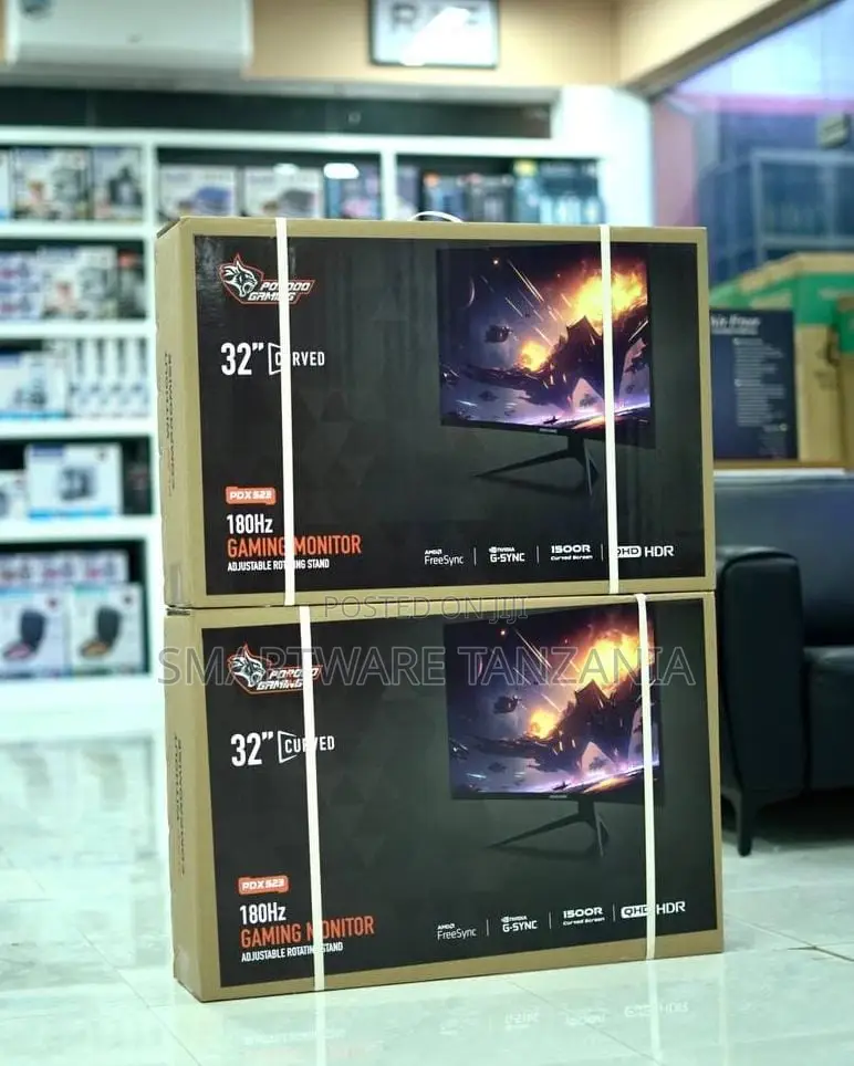 Porodo Gaming 32" Curved Monitor Pdx523 - 180hz QHD Freesync