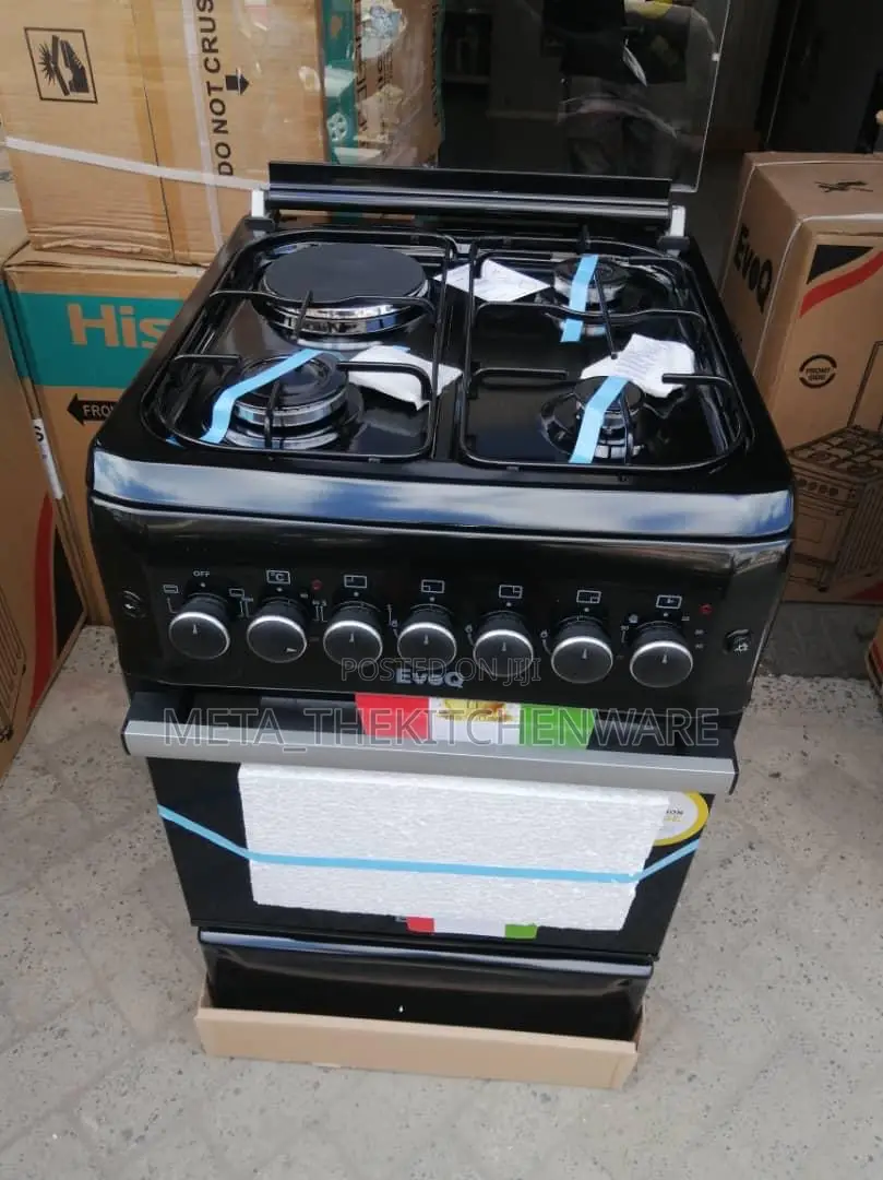 Evoq Cooker 3 Gas 1 Electric Plate + Electric Oven 50 X 60 Cm
