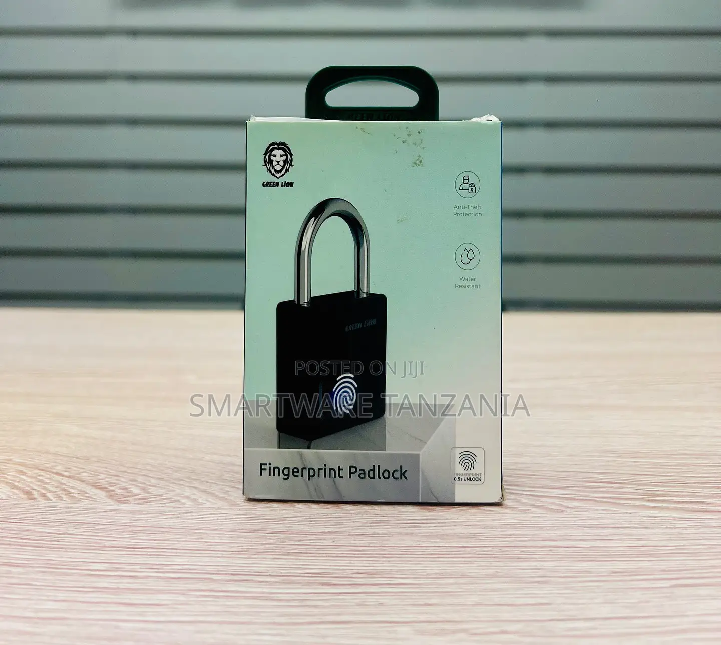 Green Lion Fingerprint Padlock - Biometric Smart Lock Water Resistant