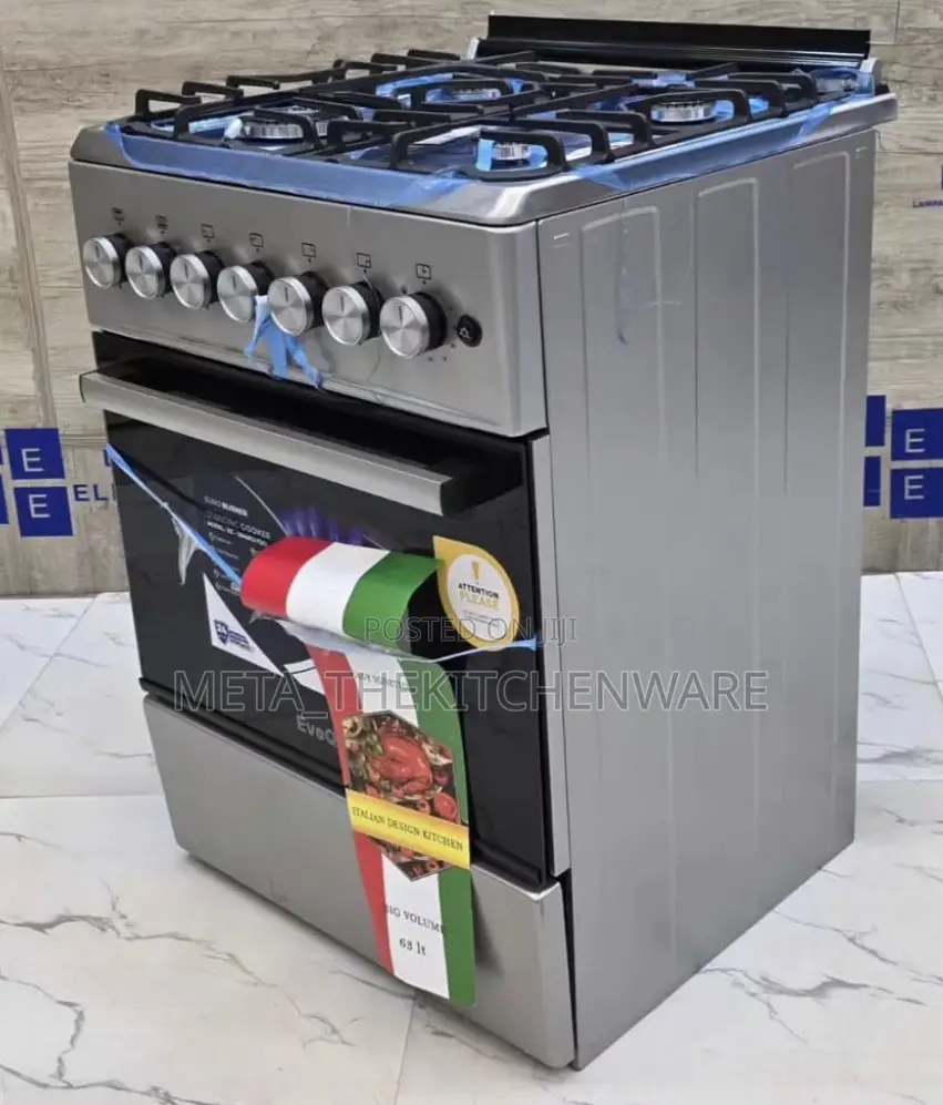 Evoq Cooker 4 Gas Burner + Electric Oven 60x60cm
