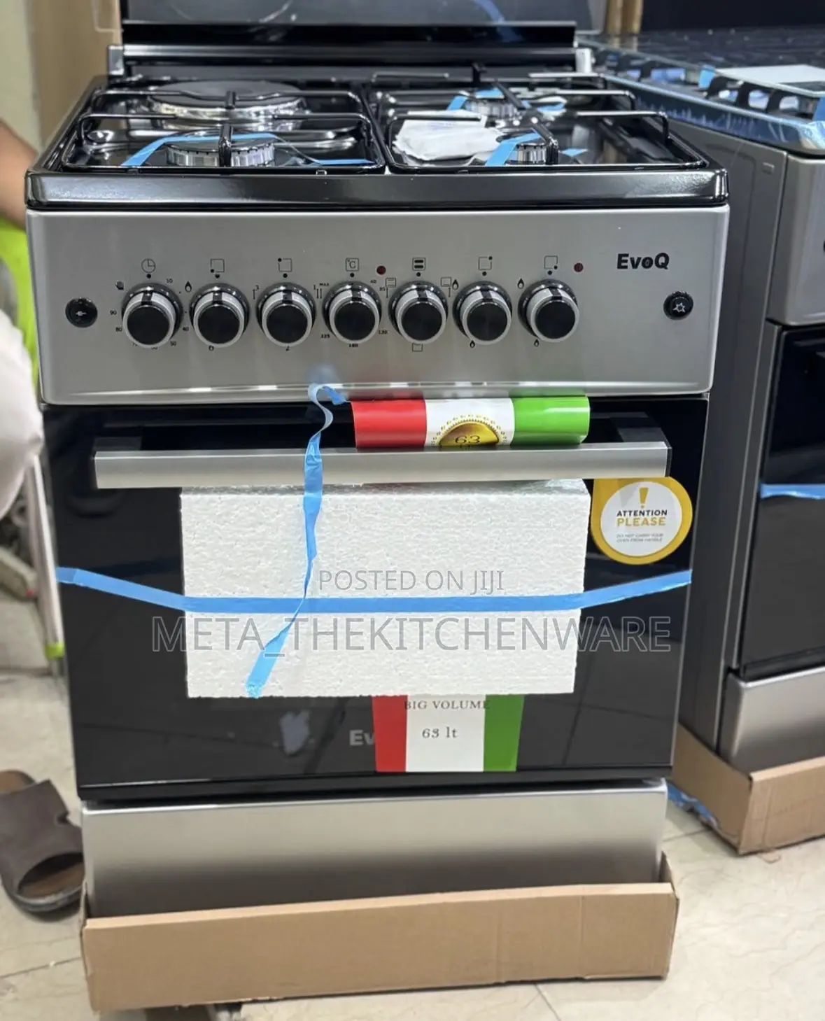 Evoq Cooker 3 Gas 1 Electric Plate + Electric Oven 60x60cm