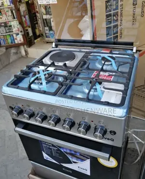 Evoq Cooker 3 Gas 1 Electric Plate + Electric Oven 60x60cm