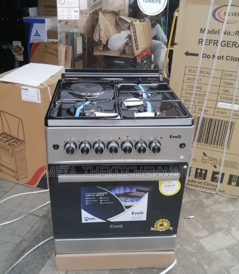 Evoq Cooker 3 Gas 1 Electric Plate + Electric Oven 60x60cm