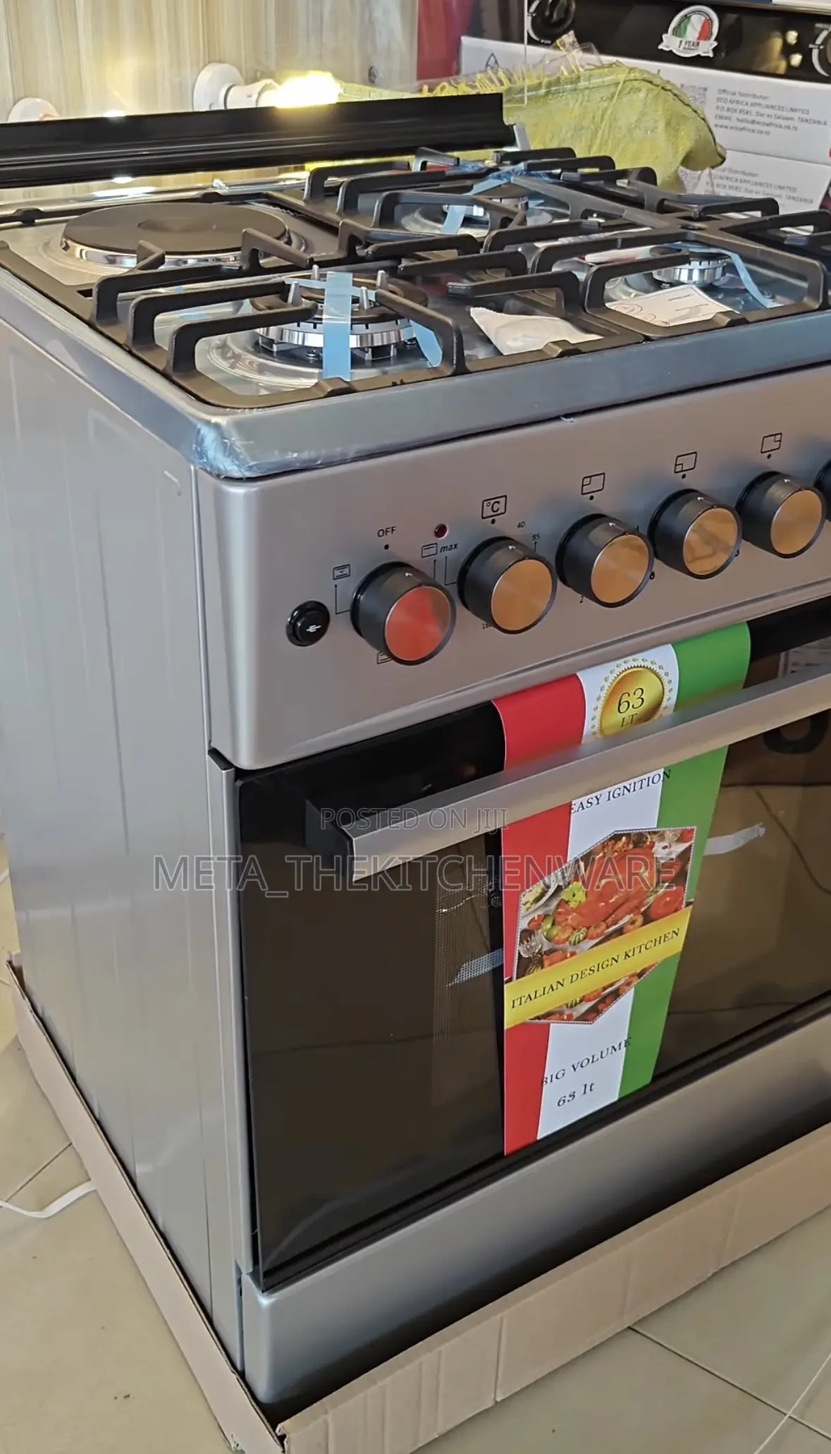 Evoq Cooker 3 Gas 1 Electric Plate + Electric Oven 60x60cm