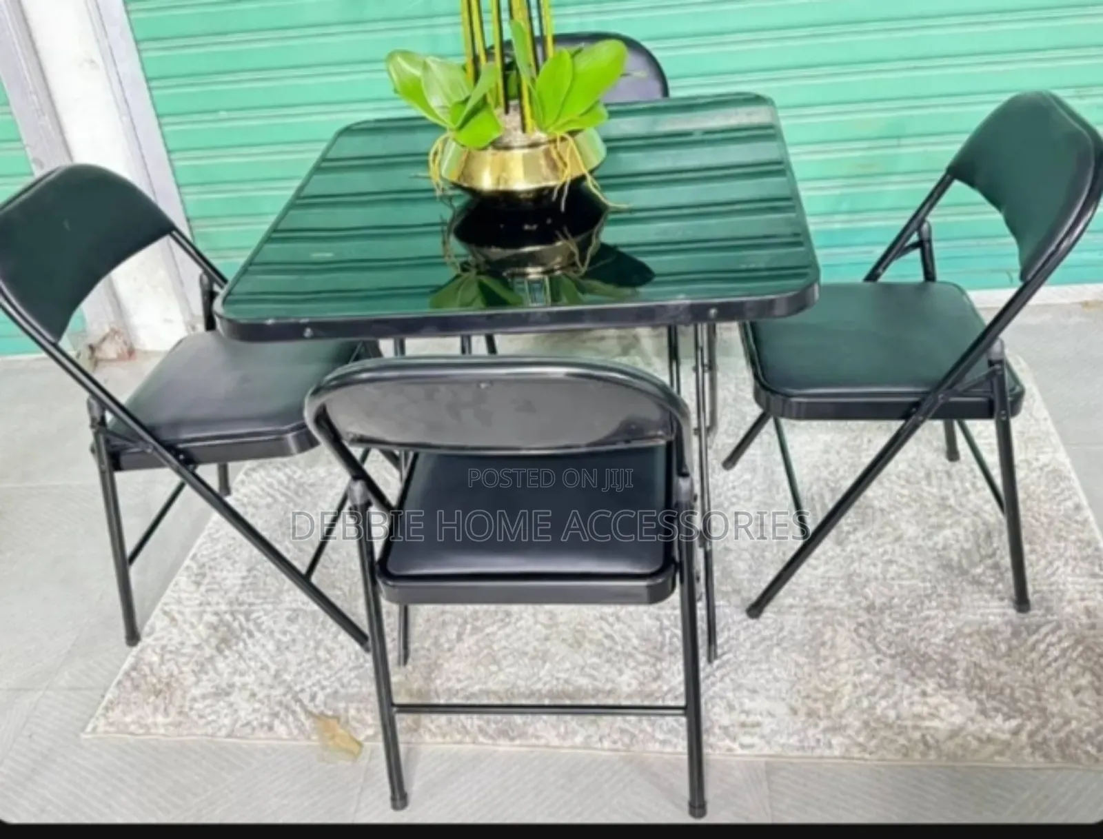 Meza Glass Top Na Viti 4 (Offer Price)
