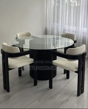Dinning Table, Round Table and Four Chairs