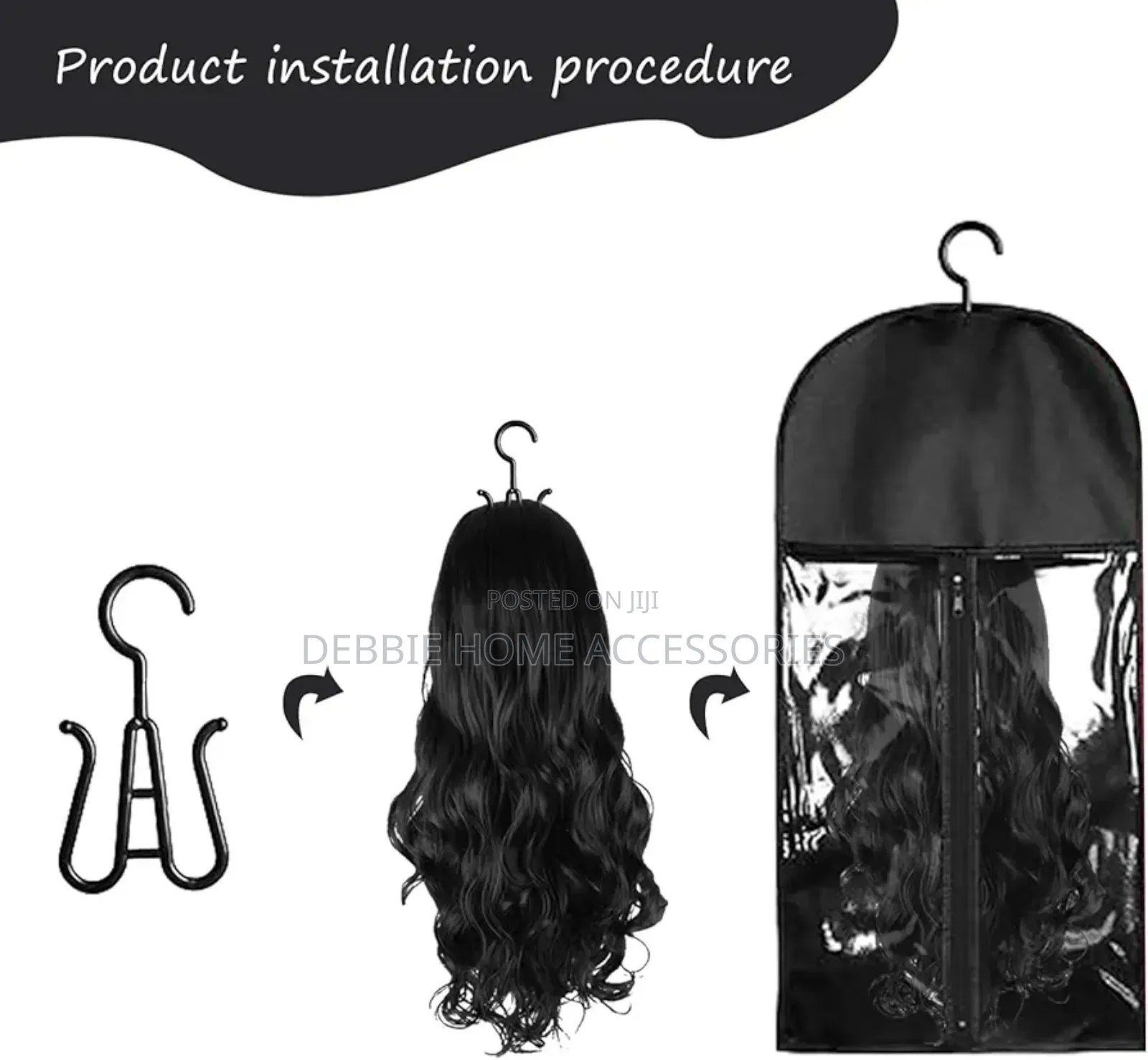 Wig Storage Bag -1pc With Hanger