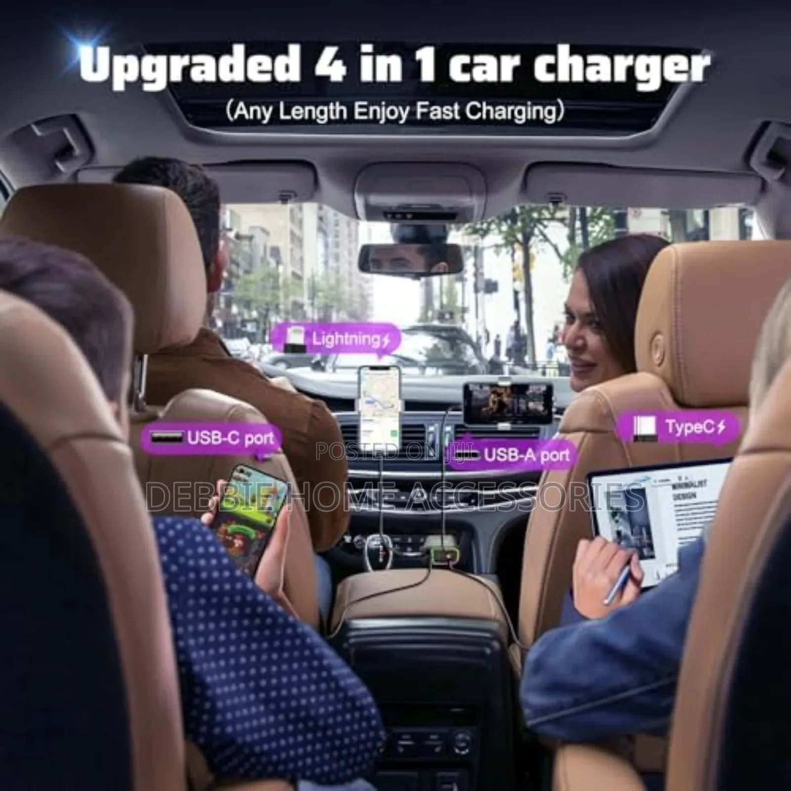 Starlight Retractable Car Charger-fast Charger