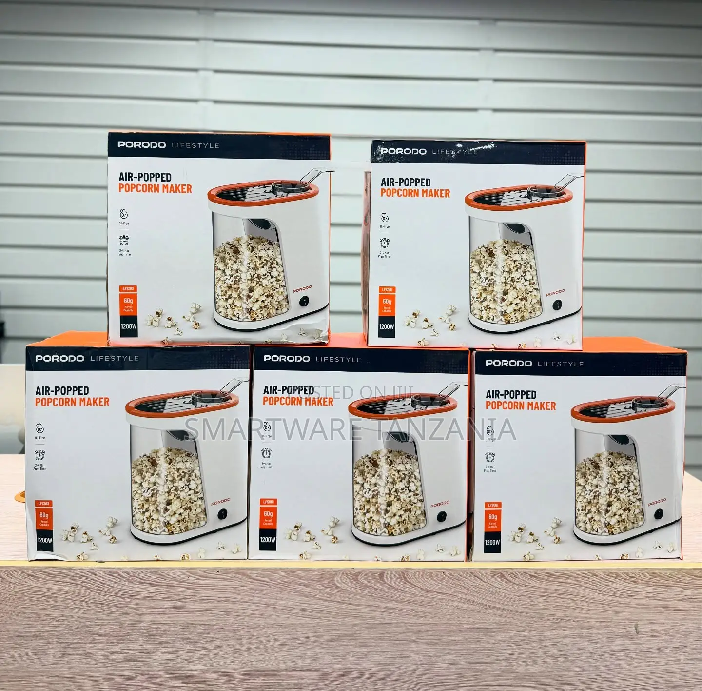 Porodo Air-popped Popcorn Maker - 1200w Healthy Snack Machine