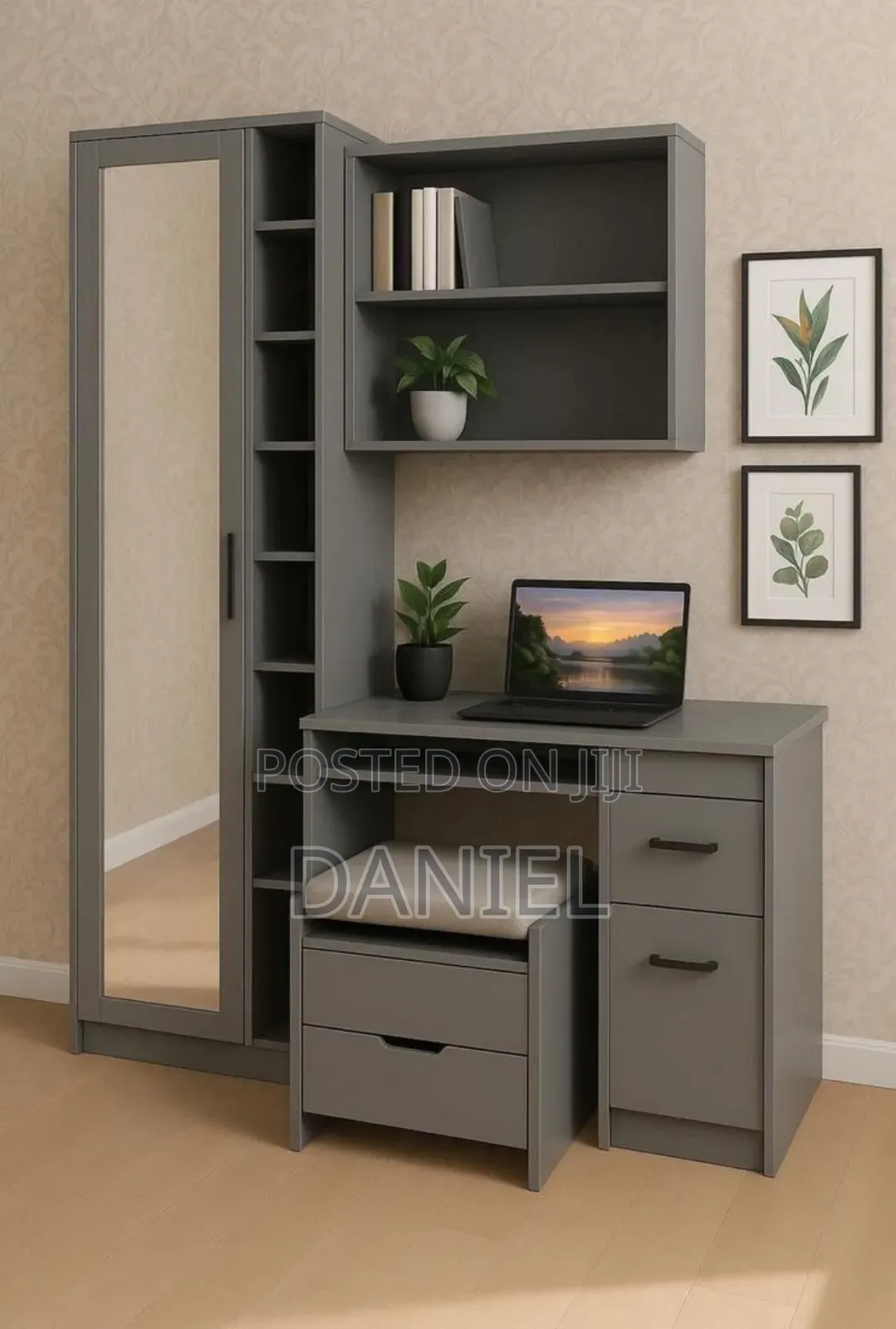 Combination Ya Kabati La Nguo Na Dressing Table