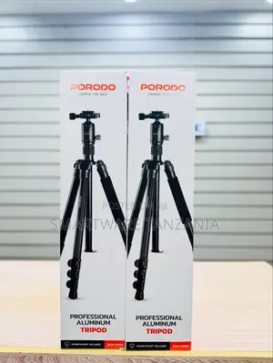 Porodo Professional Aluminum Tripod 155cm With Phone Mount Holder