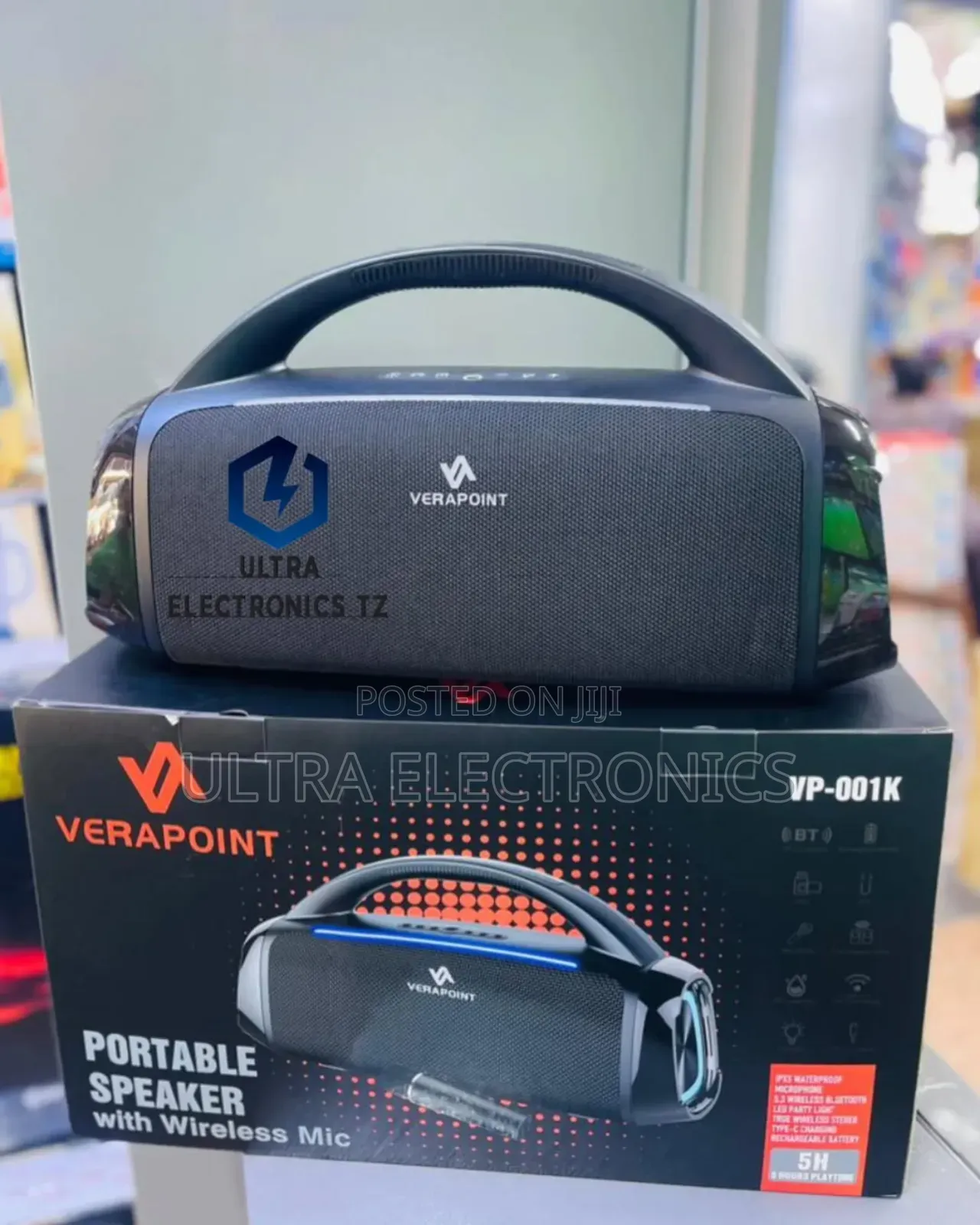 Verapoint Portable Bluetooth Speaker With Wireless Mic