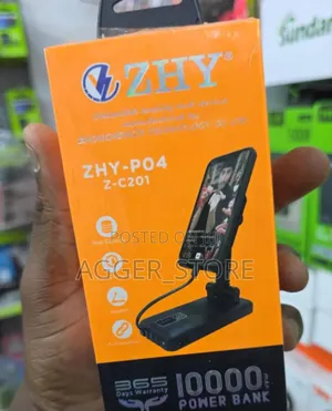 Zhy 10000mah Powerbank With Phone Stand