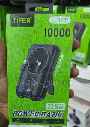 Tifer 10000mah Wireless Magsafe Powerbank 22.5watts
