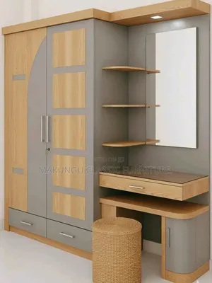 Two Doors Wardrobe With Dressing Table Feature