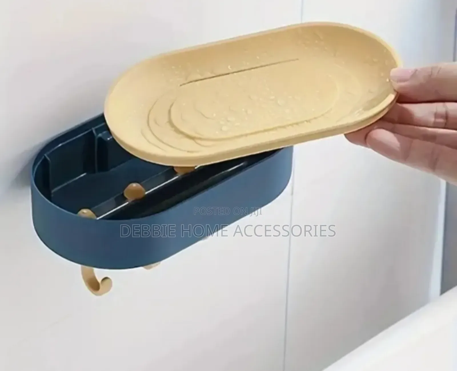 Wall-Mounted Soap Dish Holder With Hooks-2pcs