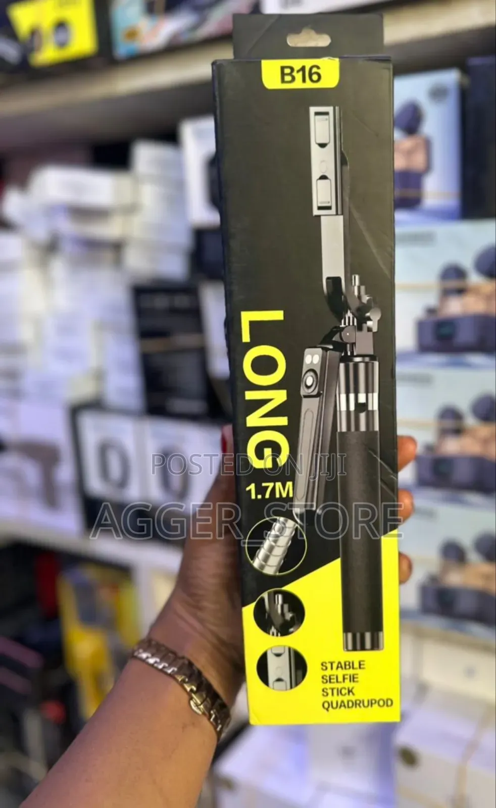 B16 Long Stable Selfie Stick Quadrupod