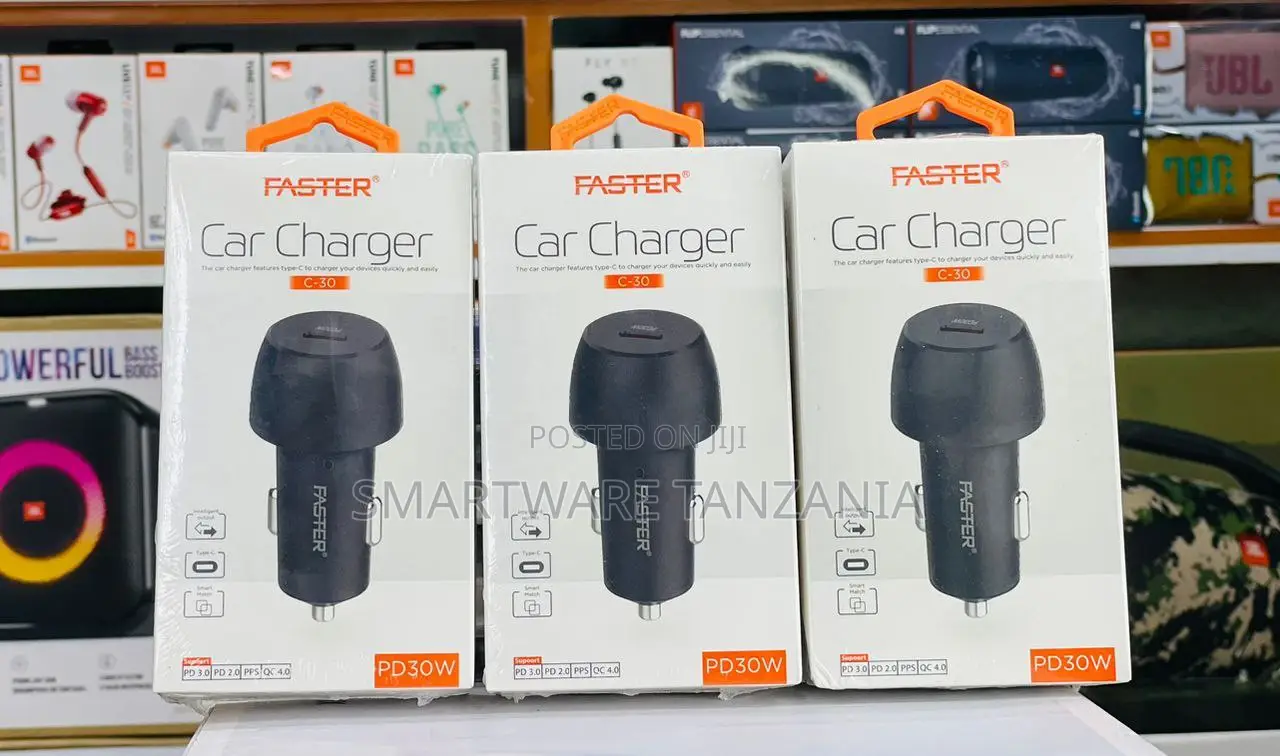 Faster C-30 Car Charger Pd 30w Type-c Fast Charging Adapter Usb