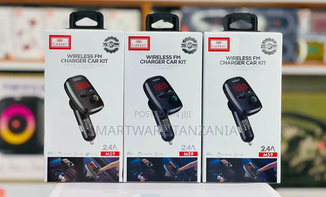 Earldom M59 Wireless Fm Transmitter Car Kit Bluetooth Charger 2.4a