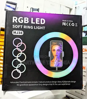 RGB Led Ring Light Mj38 Dimmable Color Changing Photography Video