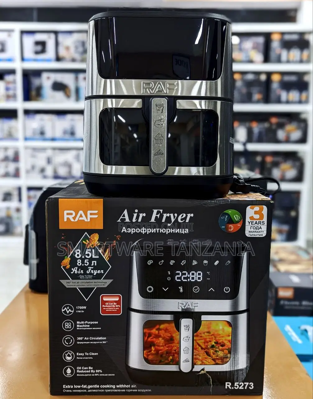 Raf Air Fryer 8.5l 1700w Digital Touchscreen Multi-function Oil-free