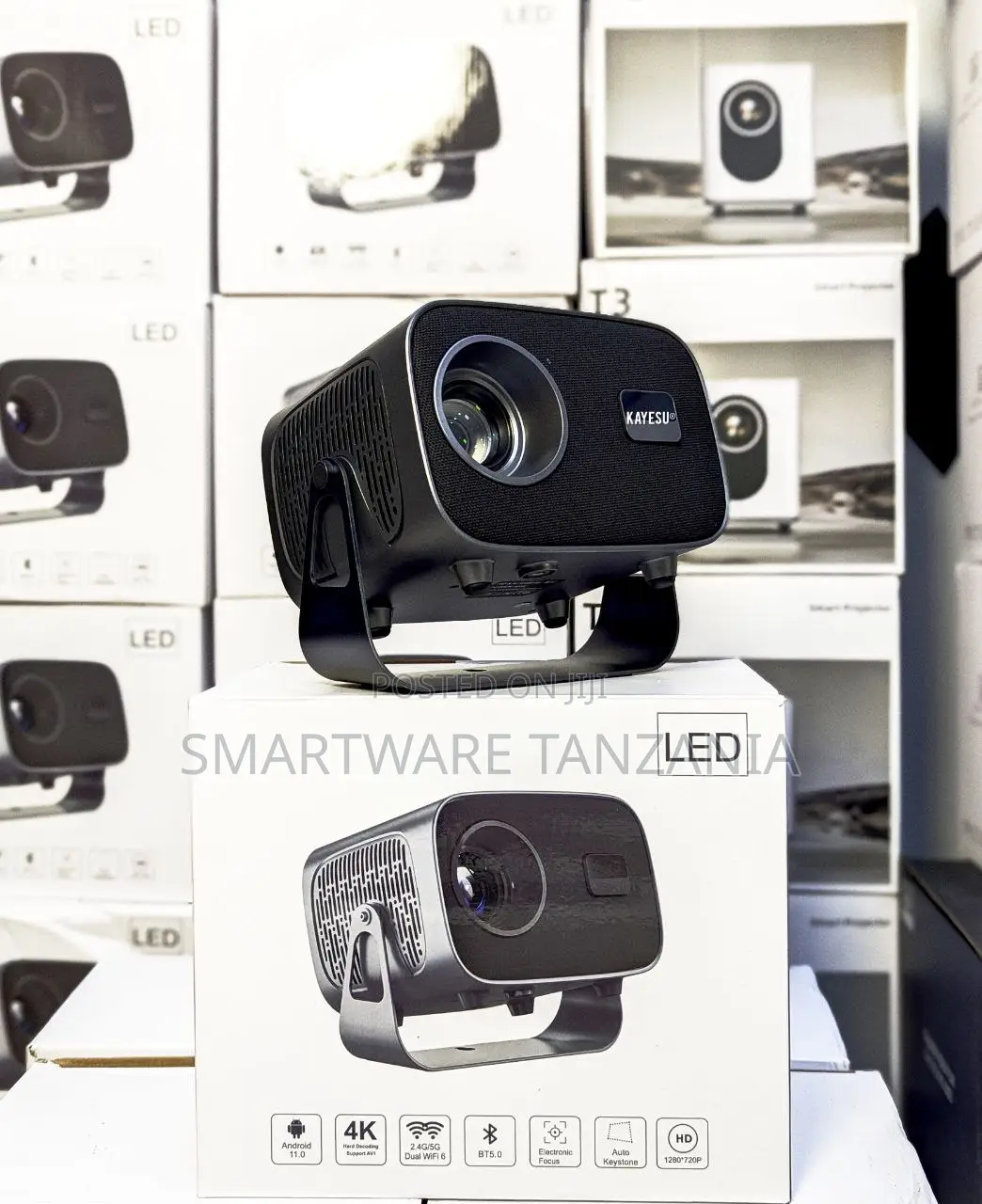 Kayesu Led Projector Wifi Bluetooth Android 11 Portable Hd 1080p