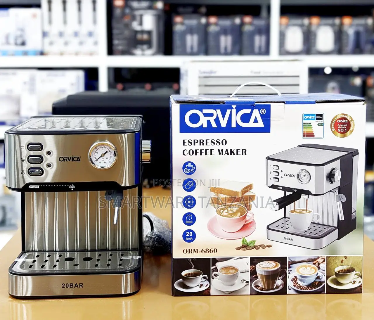 Orvica Espresso Coffee Maker 20 Bar Professional Steam Milk Frother