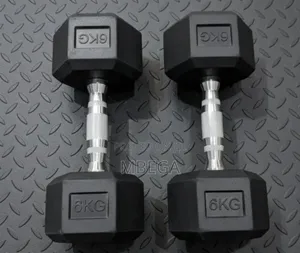 Dumbbell 6kg Hexagon Rubber